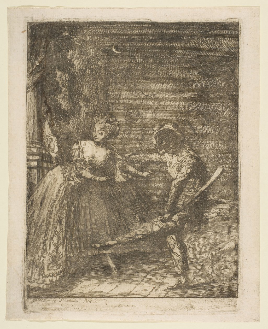 Italienska teatern. av Gabriel de Saint Aubin