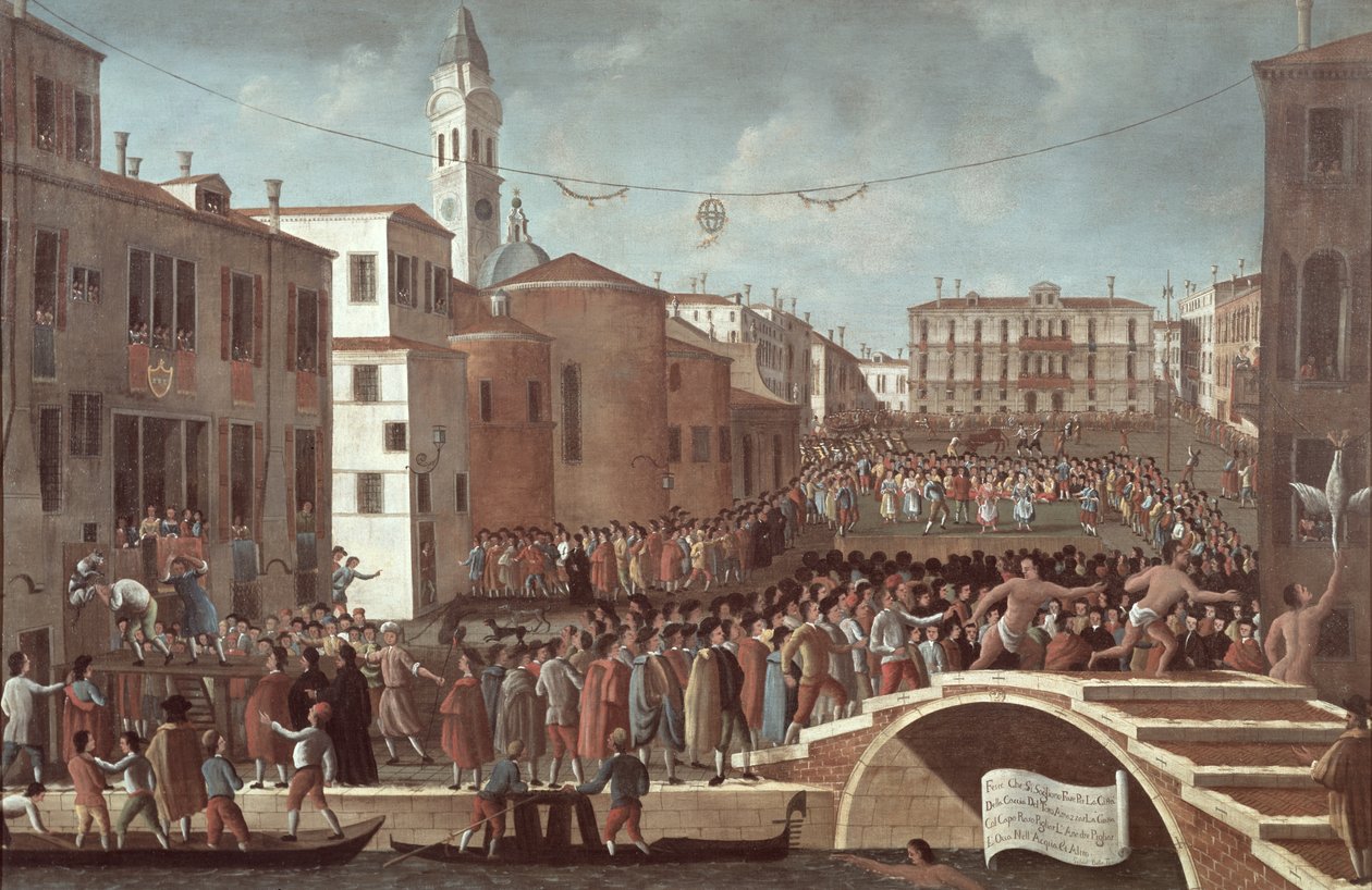 Jungfru Marias festival den 2 februari i Santa Maria Formosa, Venedig av Gabriele Bella