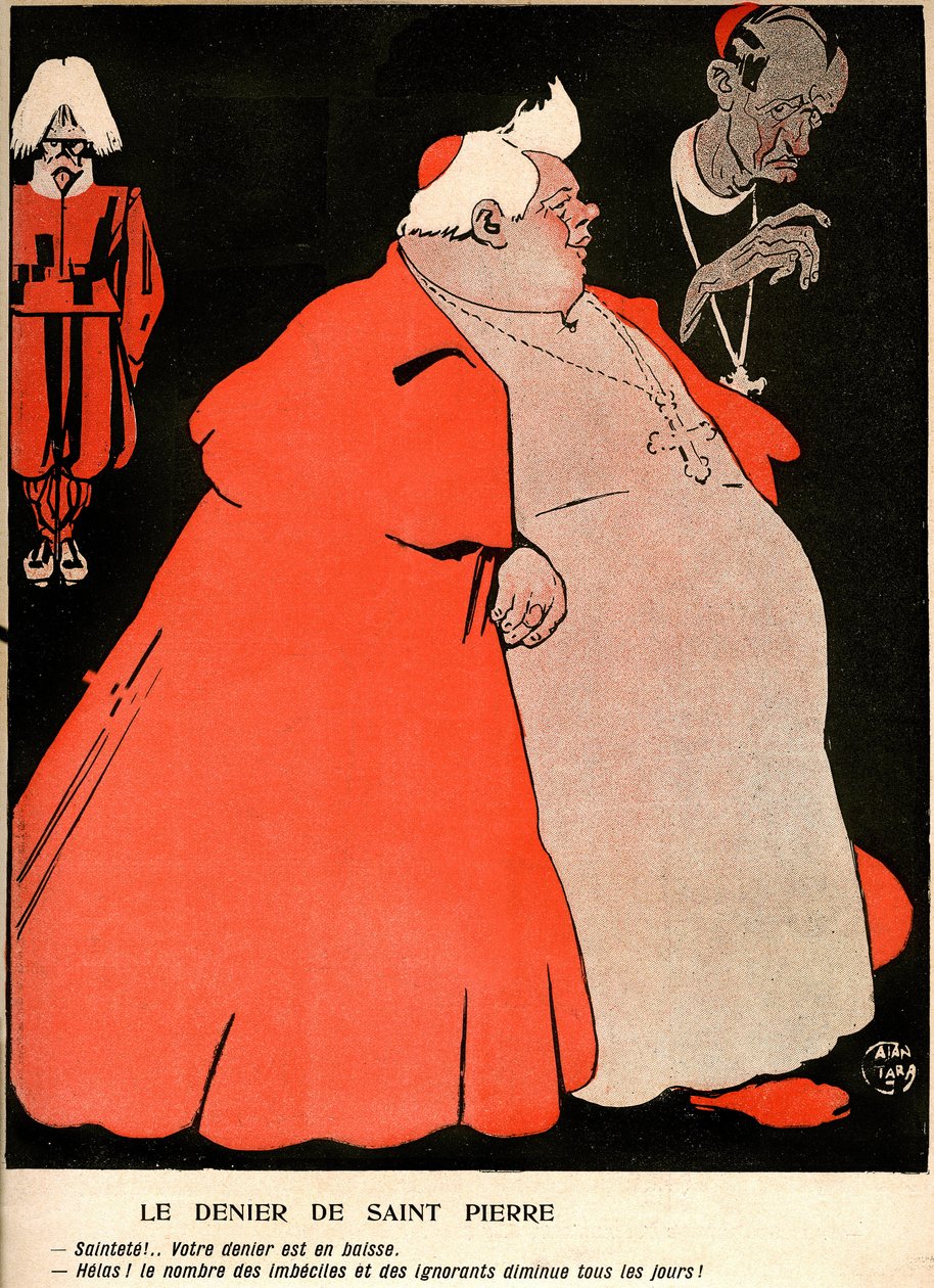 Vatikanen för "Smörtallriken" (nr 242 den 18 november av Gabriele (1865 1937) Galantara