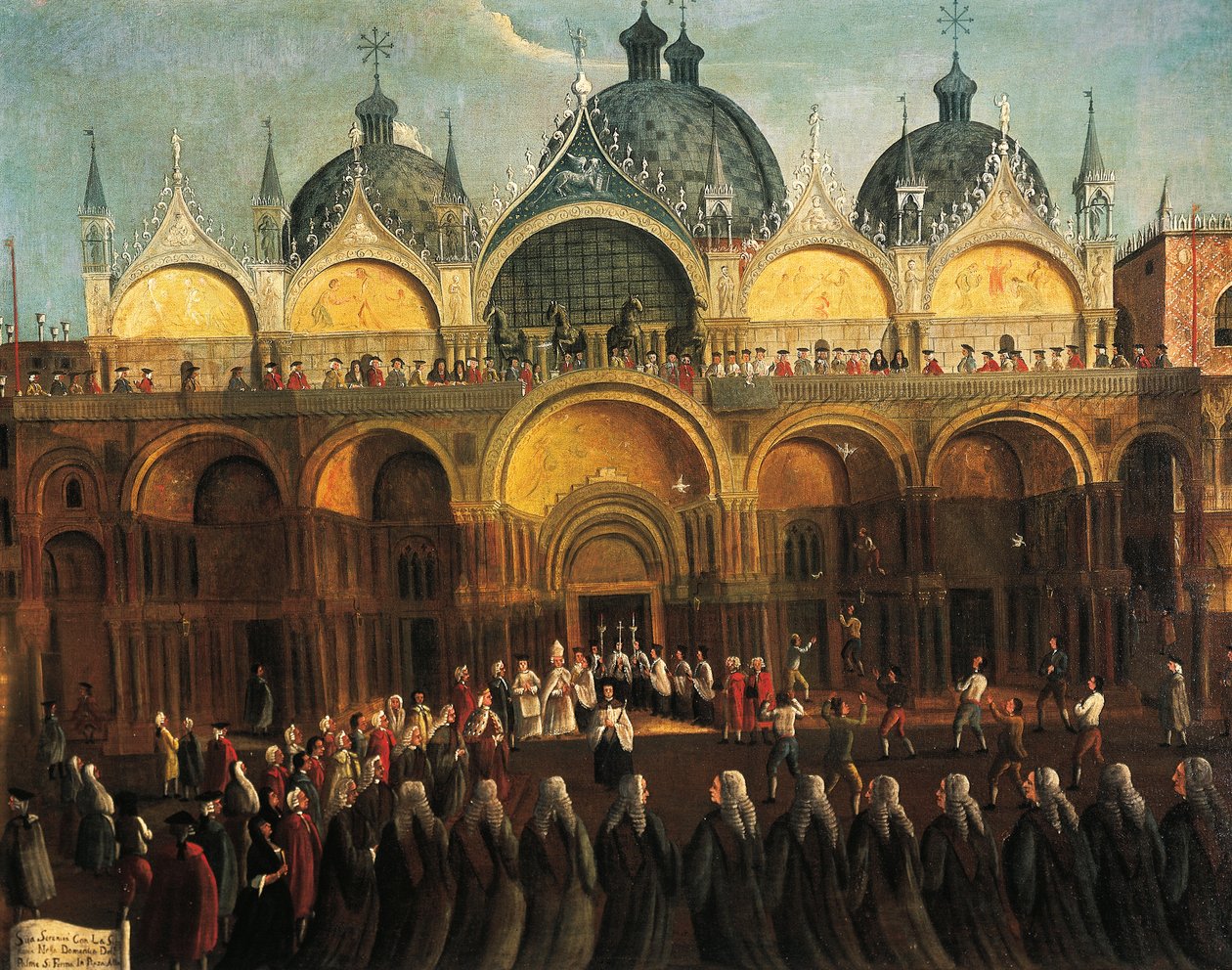 Påskhandlingar i San Marco, av Gabriele Bella (1730-1782) av Gabriele Bella