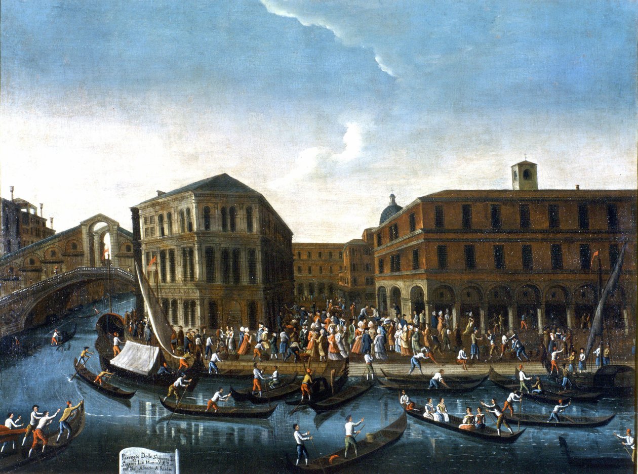 Stadsföreträdares passage till Rialto. Målning av Gabriel Bella. Andra hälften av 1700-talet. Bildgalleri Querini Stampalia, Venedig (?). av Gabriele Bella