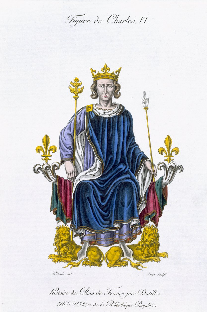 Figur av Karl VI, graverad av Amedee Peree, från 