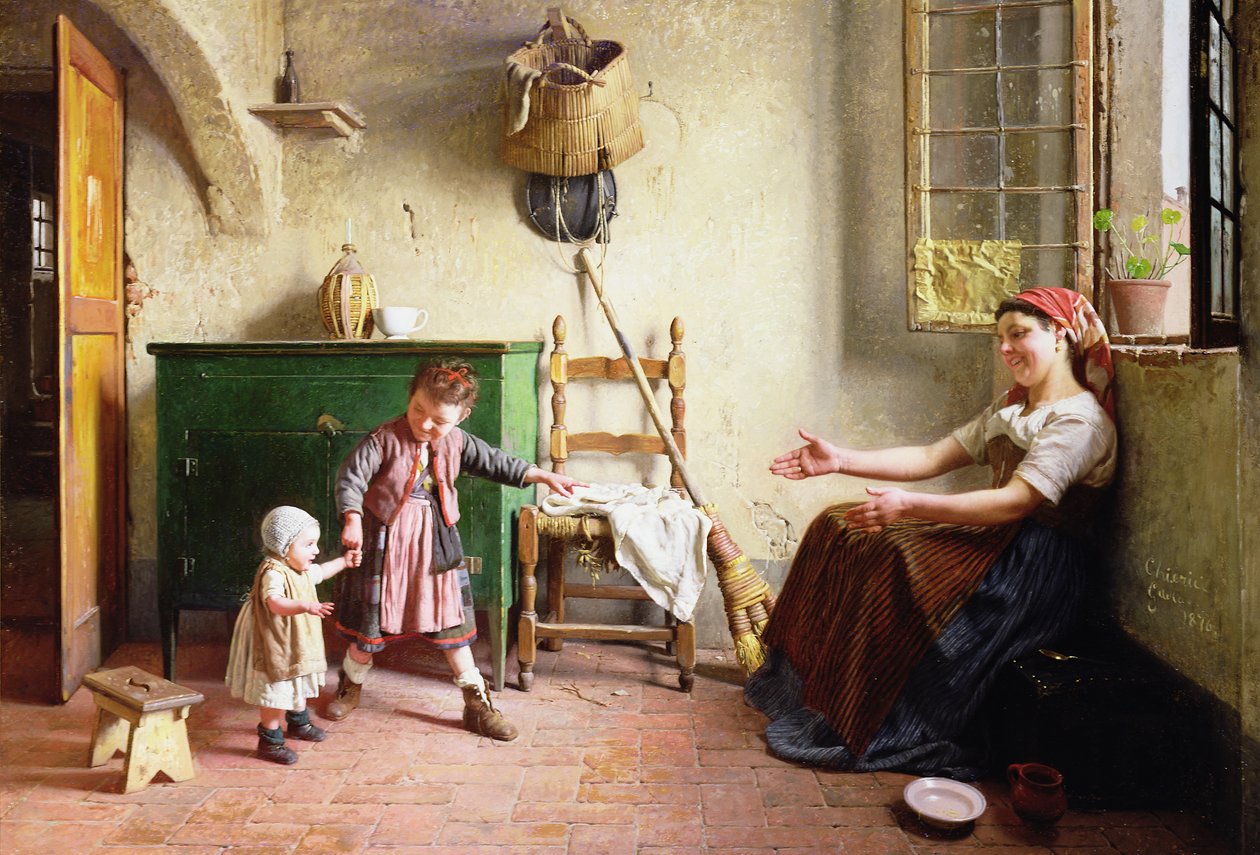 De första stegen, 1876 av Gaetano Chierici