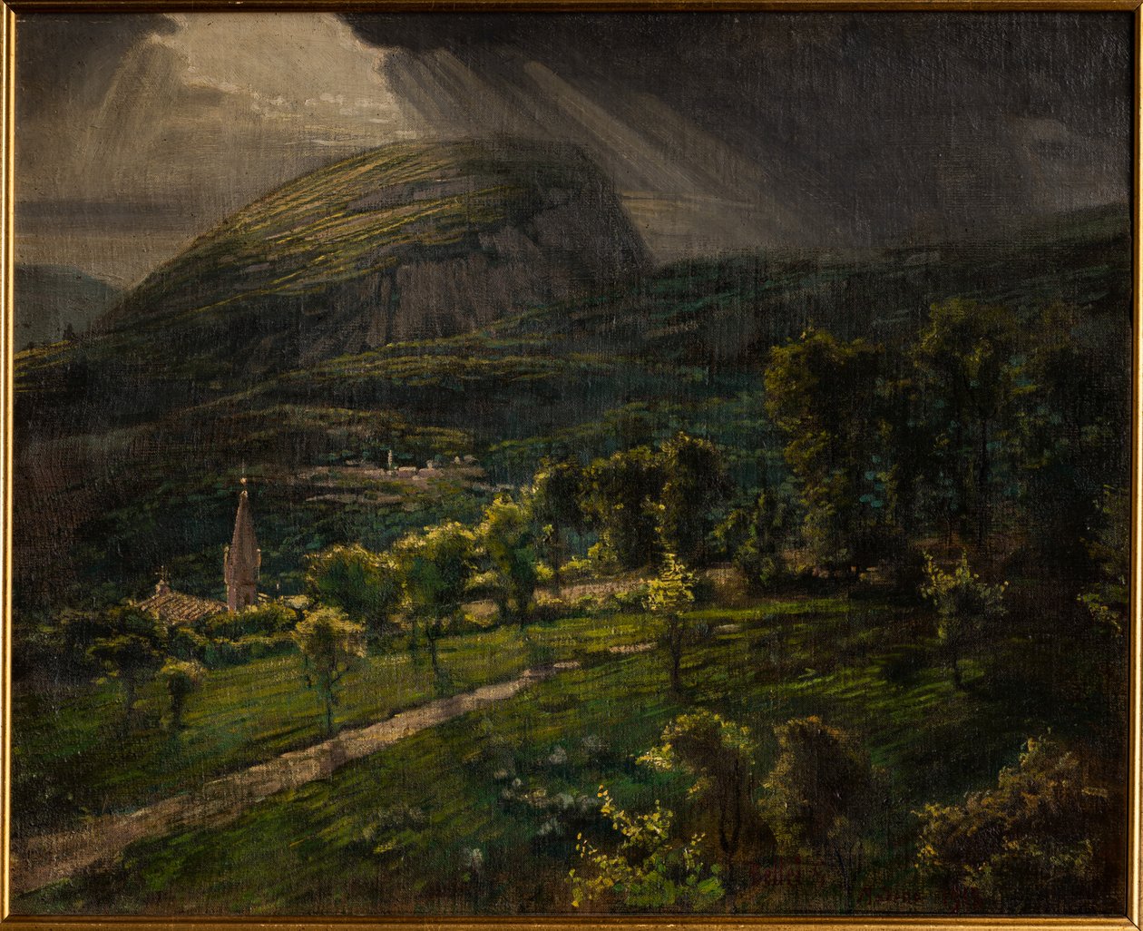 Pietra di Bismantova (olja på duk) av Gaetano Bellei