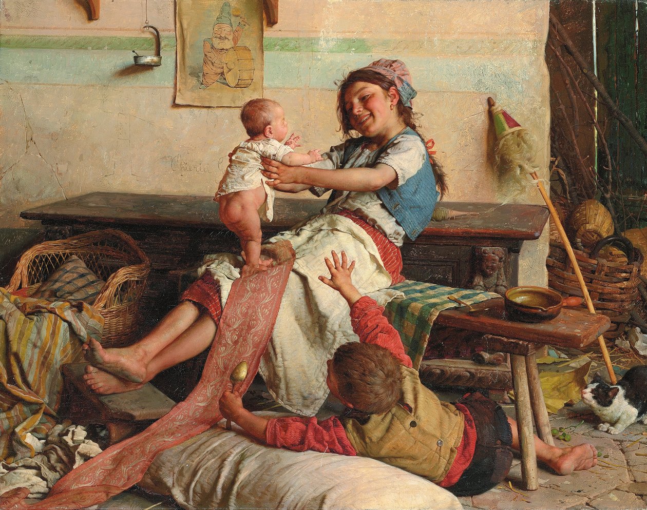 Broderlig tillgivenhet; Broderlig tillgivenhet, c. 1900 av Gaetano Chierici