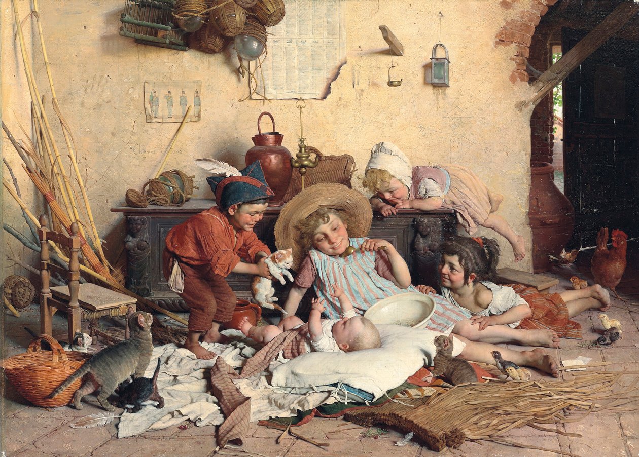Den lilla mamman, andra hälften av 1800-talet.. av Gaetano Chierici