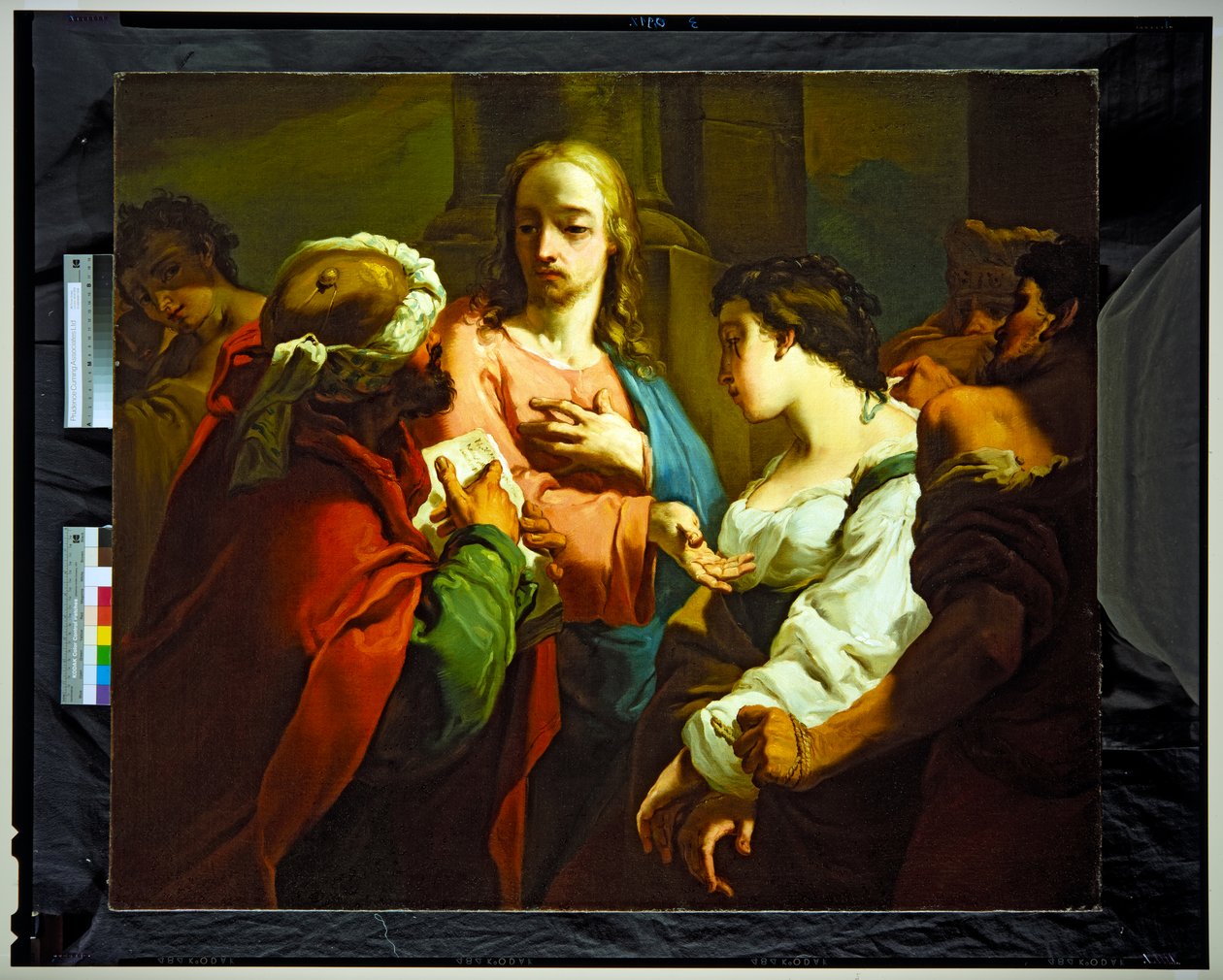 Kristus och kvinnan som begick äktenskapsbrott (duk) av Gaetano Gandolfi