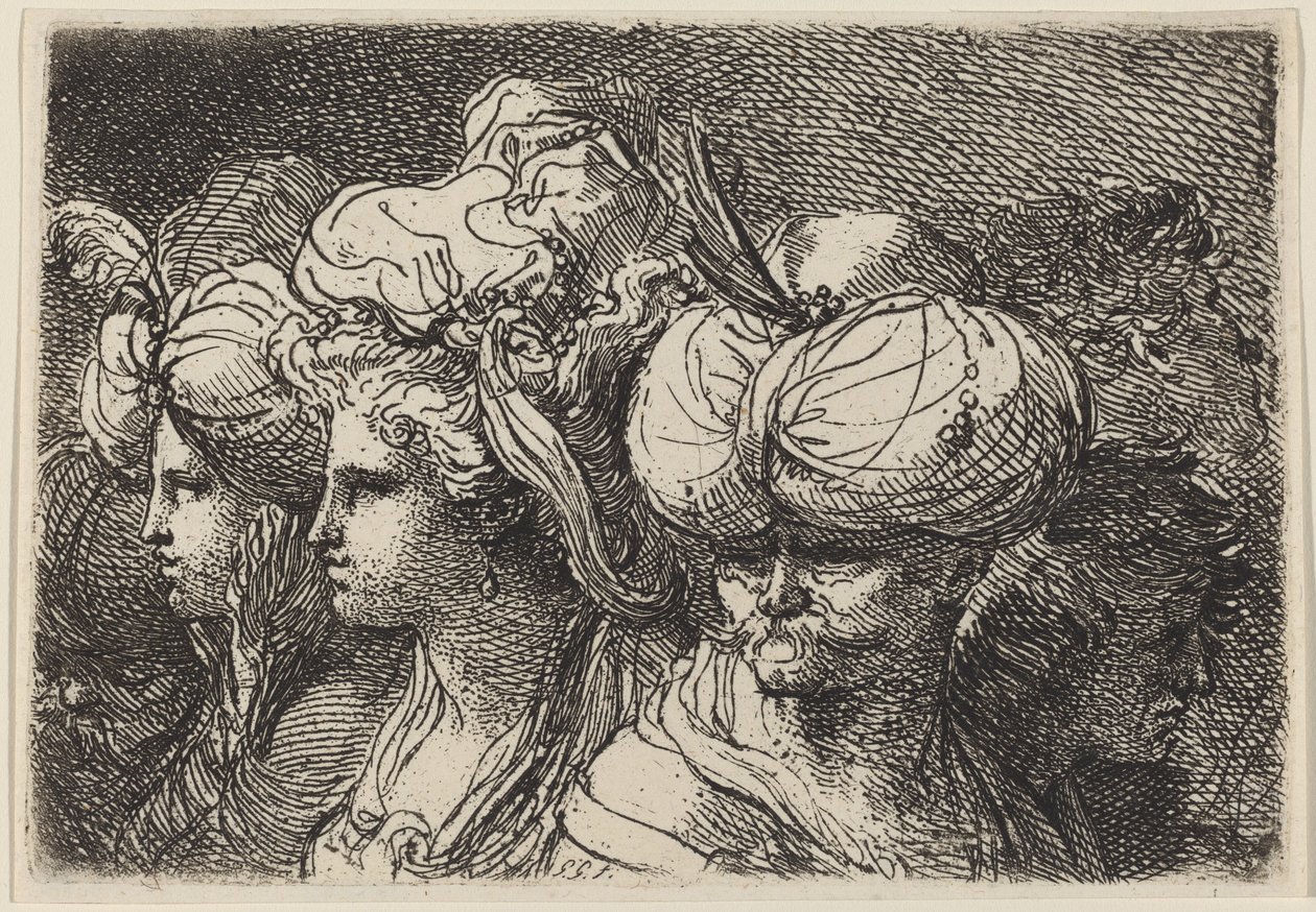 Six Heads, en turk i front av Gaetano Gandolfi