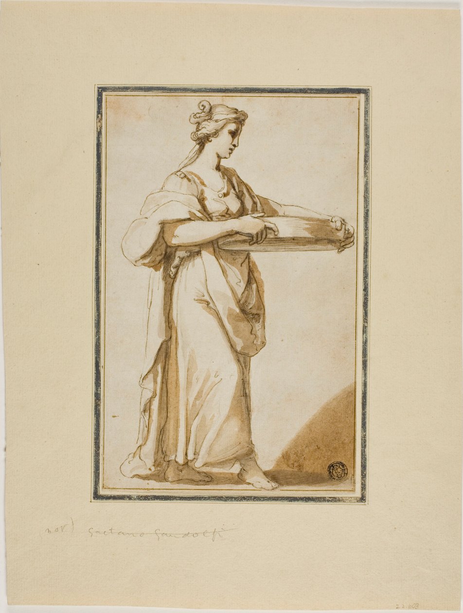 Vestal Virgin Tuccia av Gaetano Gandolfi