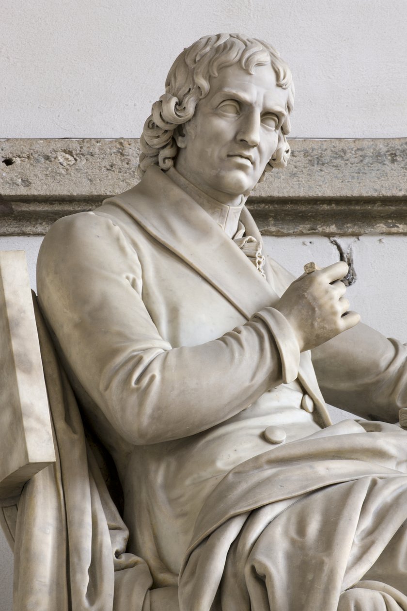 Staty av Giuseppe Parini av Gaetano Matteo Monti