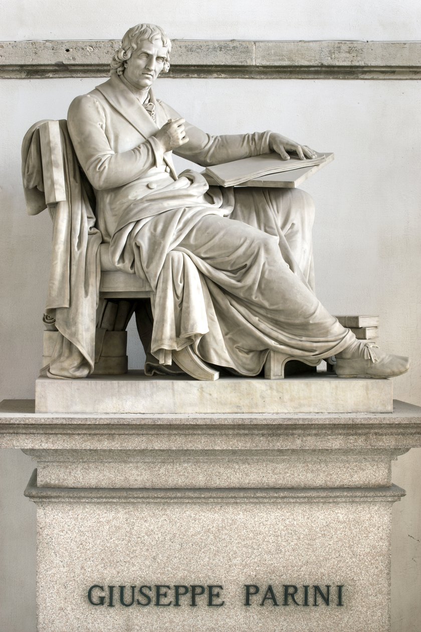 Staty av Giuseppe Parini, 1838 av Gaetano Matteo Monti