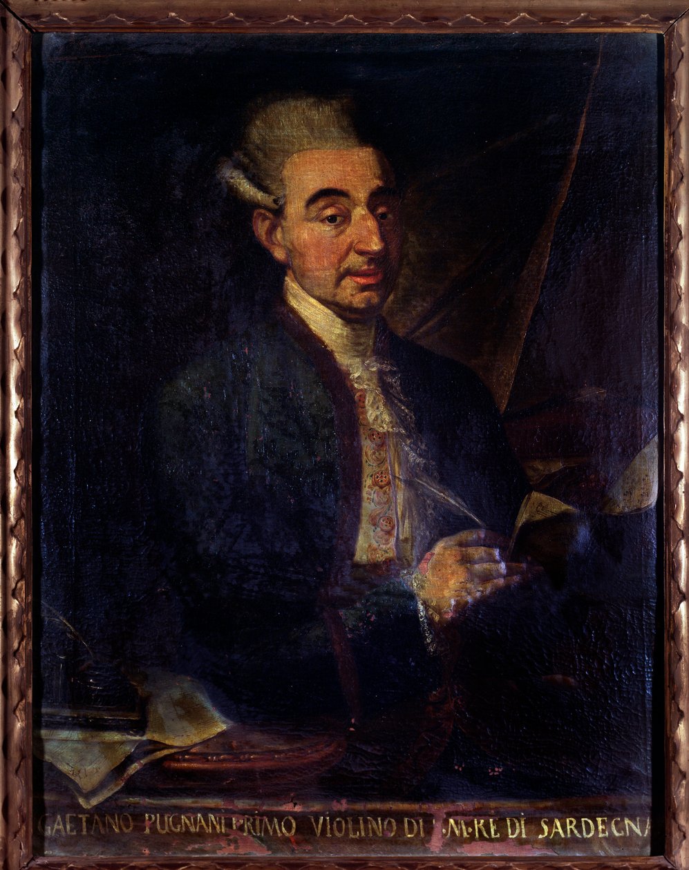 Porträtt av Gaetano Pugnani, italiensk violinist (målning av Gaetano Ottani