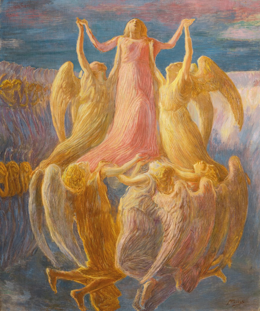 Antagandet, c. 1903. av Gaetano Previati