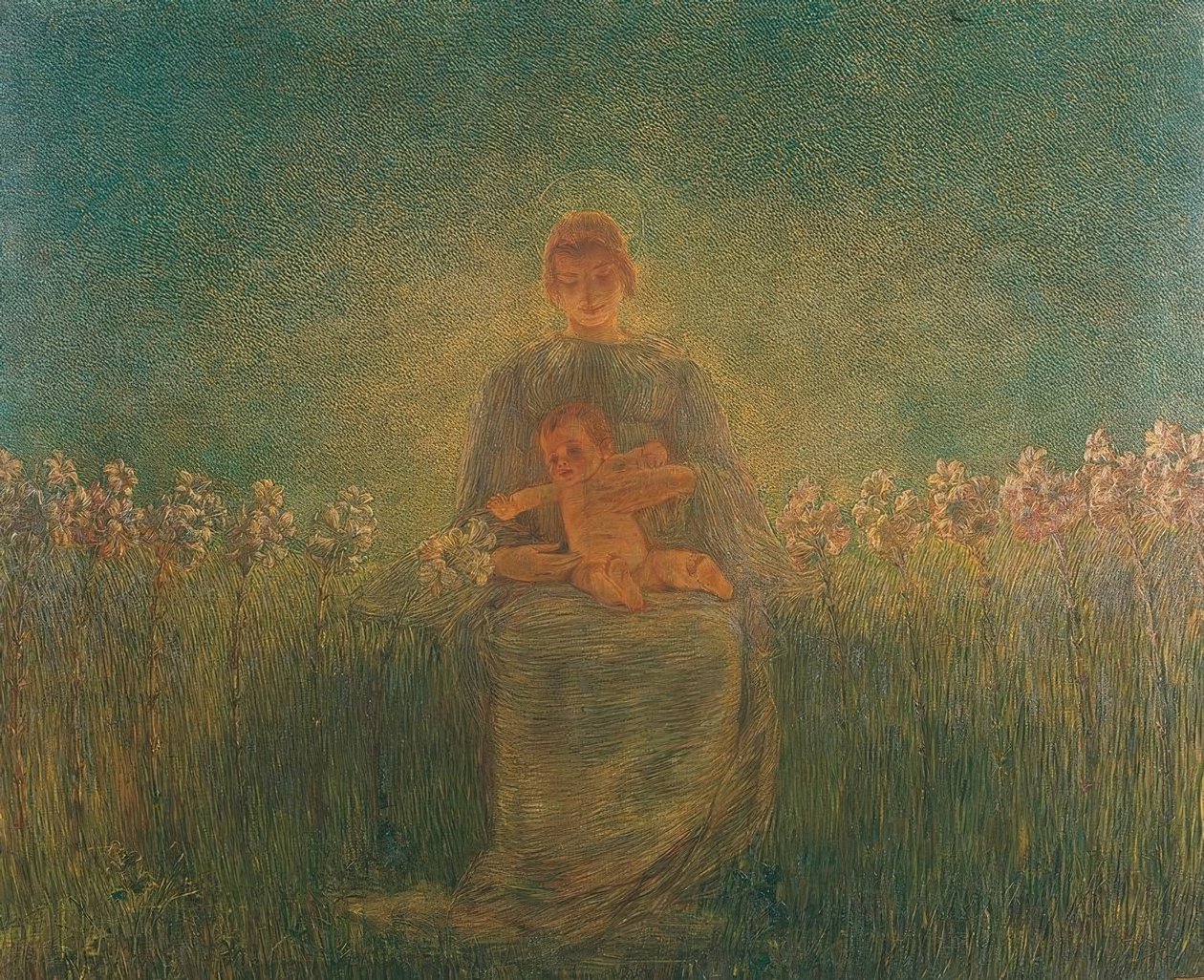 Madonna av liljorna av Gaetano Previati