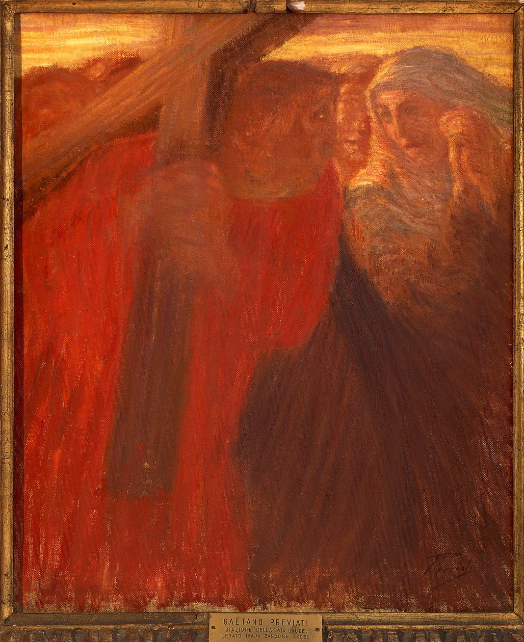 Möte av fromma kvinnor, Stations of Cross av Gaetano Previati