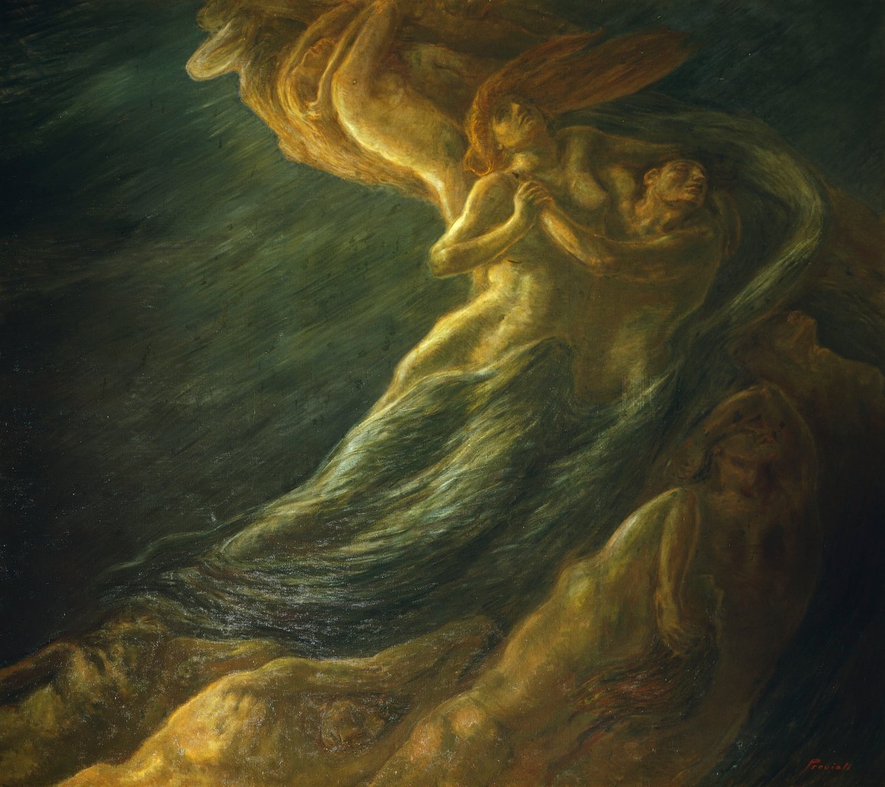 Paolo na Francescaswed av Gaetano Previati