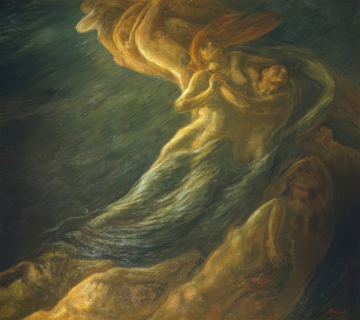 Paolo och Francesca, 1901, av Gaetano Previati
