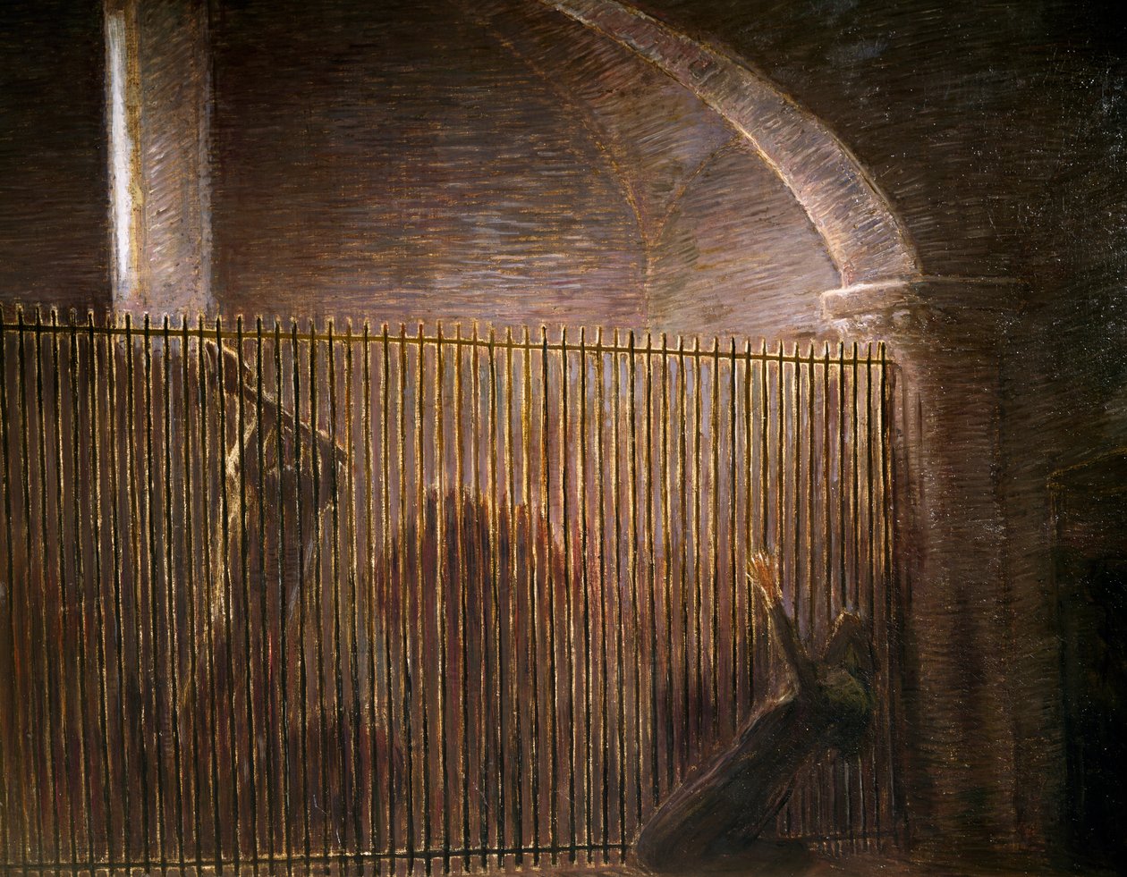 Parisina, målning av Gaetano Previati (1852-1920), sista scen i akt IV av homonym opera av Pietro Mascagni (1863-1945), olja på duk av Gaetano Previati