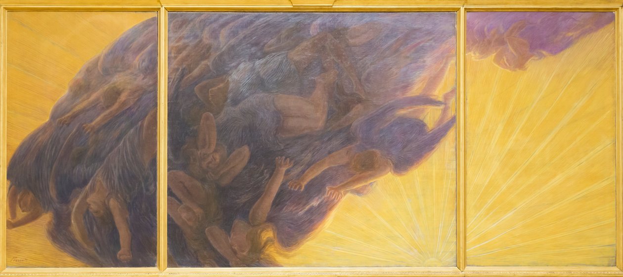 Änglarnas fall, ca 1913, Gaetano Previati (olja på duk) av Gaetano Previati