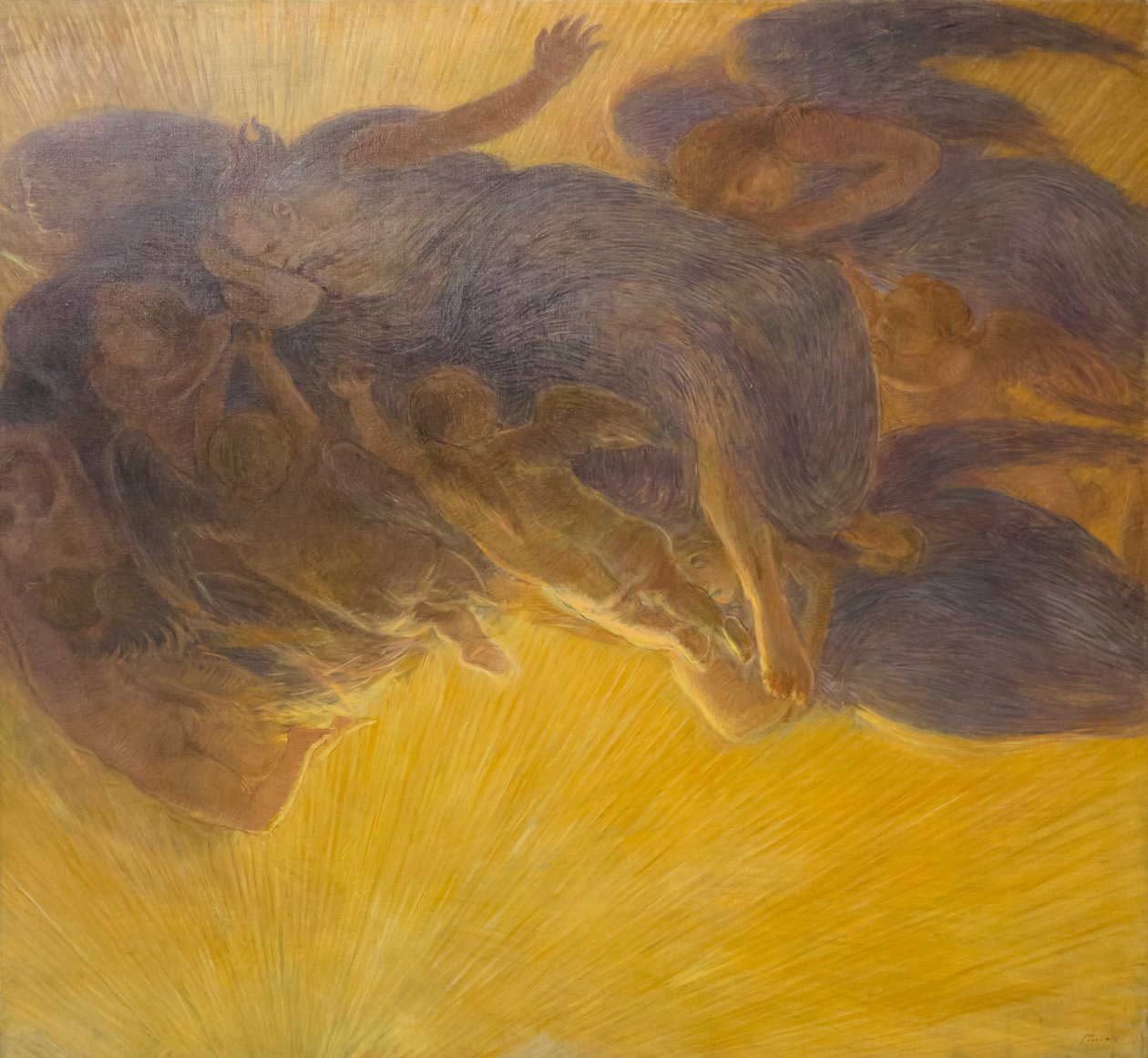 Skapandet av ljus, c. 1913, Gaetano Previati (olja på duk) av Gaetano Previati