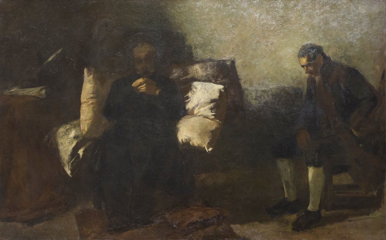De sista timmarna på Carlo Alberto, Oporto av Gaetano Previati