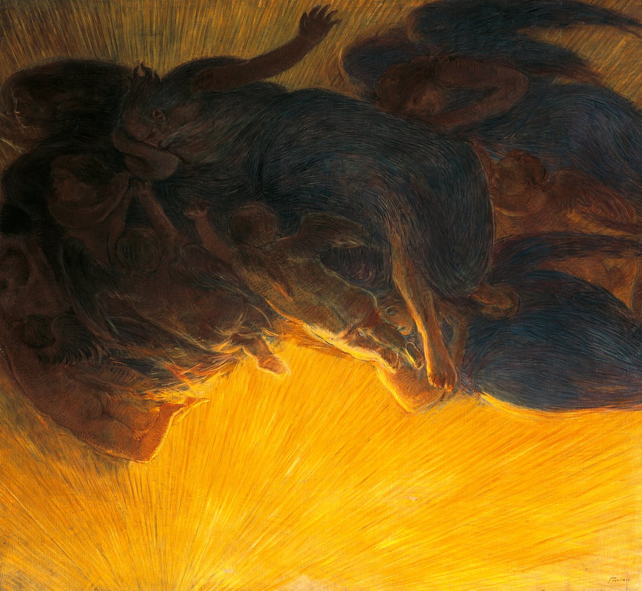 skapandet av ljus av Gaetano Previati