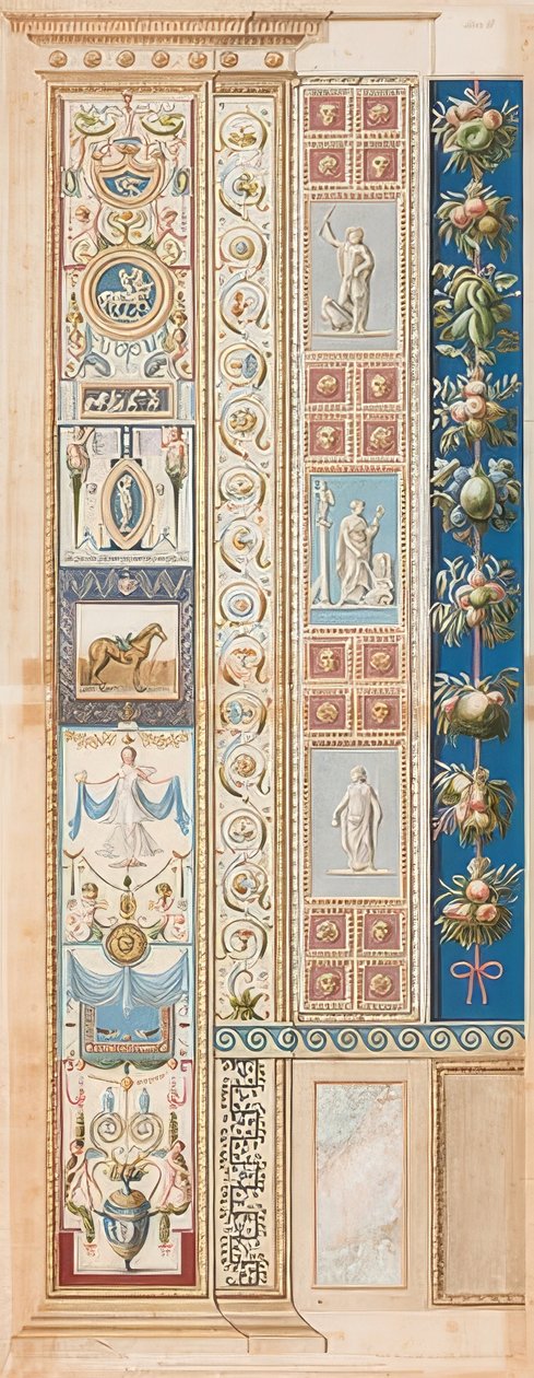 Pilaster Loggia II (prydnad med en sadelhäst i mittsektionen) av Gaetano Savorelli