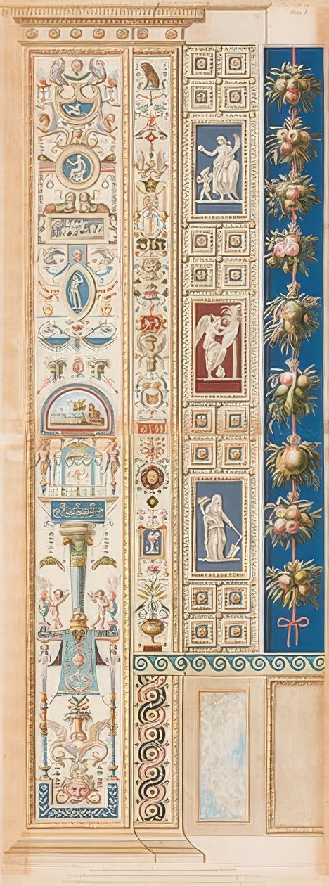 Pilaster Loggia I (prydnad som vilar på en mask) av Gaetano Savorelli