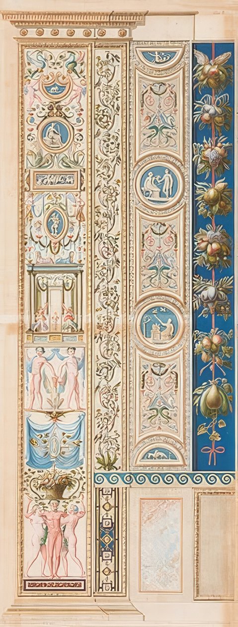 Pilaster Loggia X (dekoration som bärs av en grupp) av Gaetano Savorelli