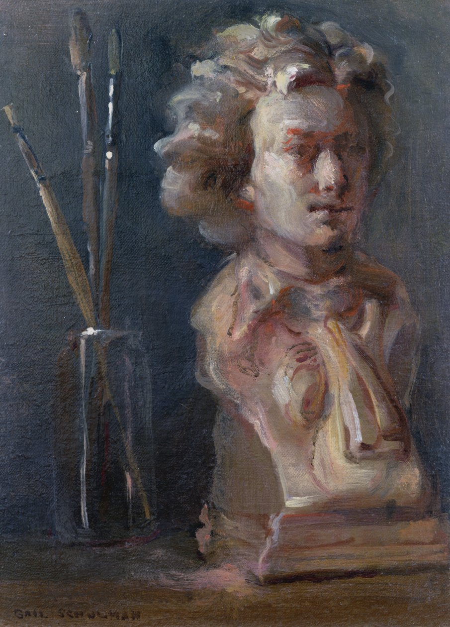 Byst av Beethoven (1770-1827) med penslar av Gail Schulman