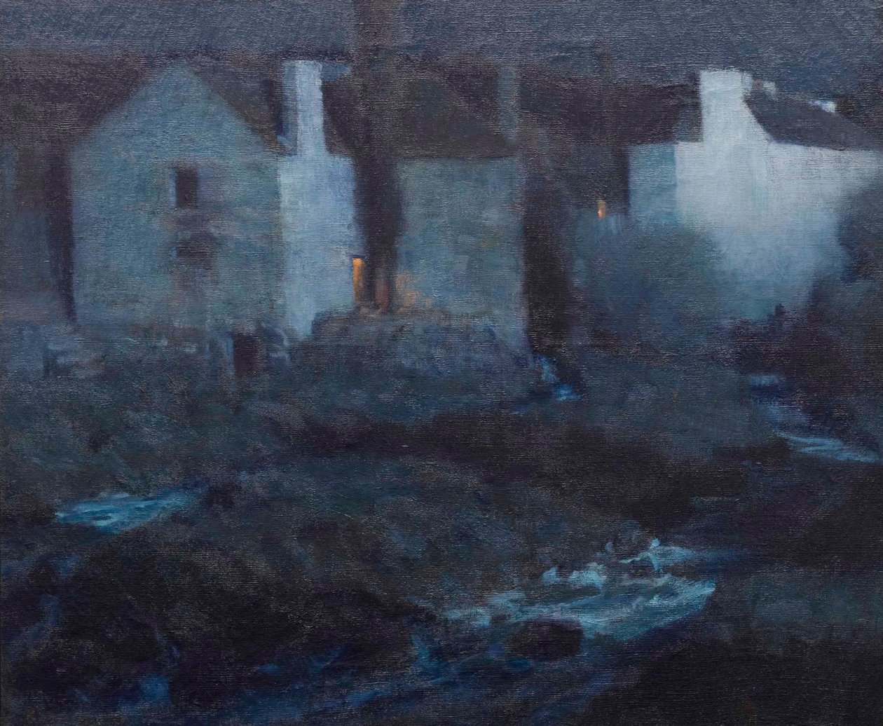 Moonlight, Mills at Pont Aven, c.1900 av Gaines Ruger Donoho