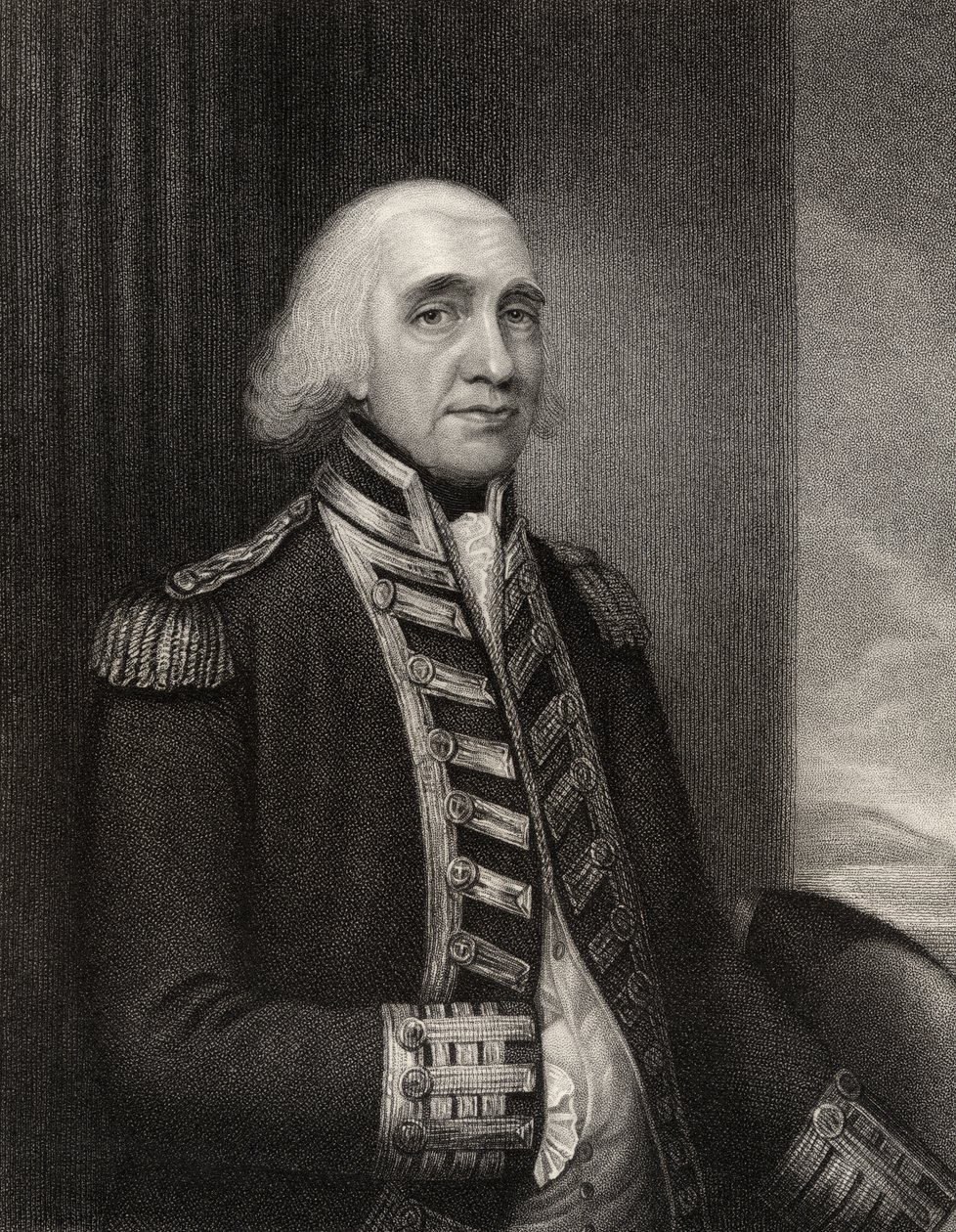 Amiral Richard Howe, graverad av W.T. Fry, från 