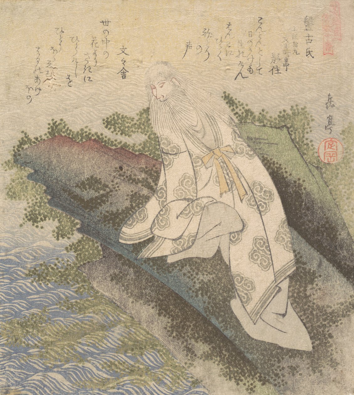 Banko, en kinesisk visman, 1800-talet. av Gakutei