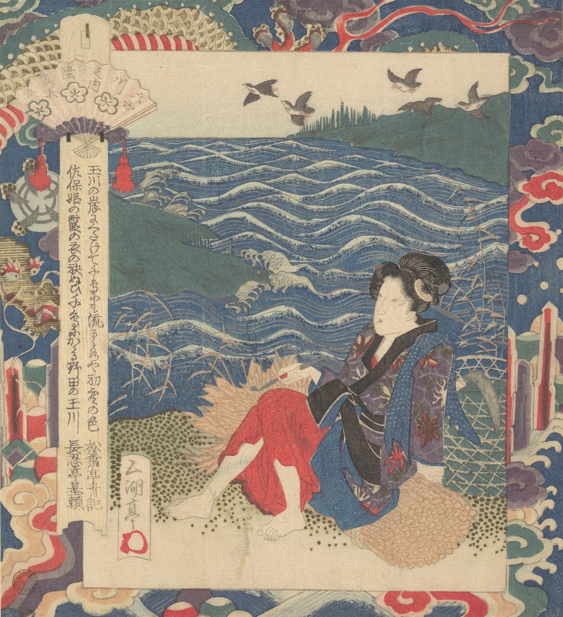 Tryck, ca. 1820. av Gakutei