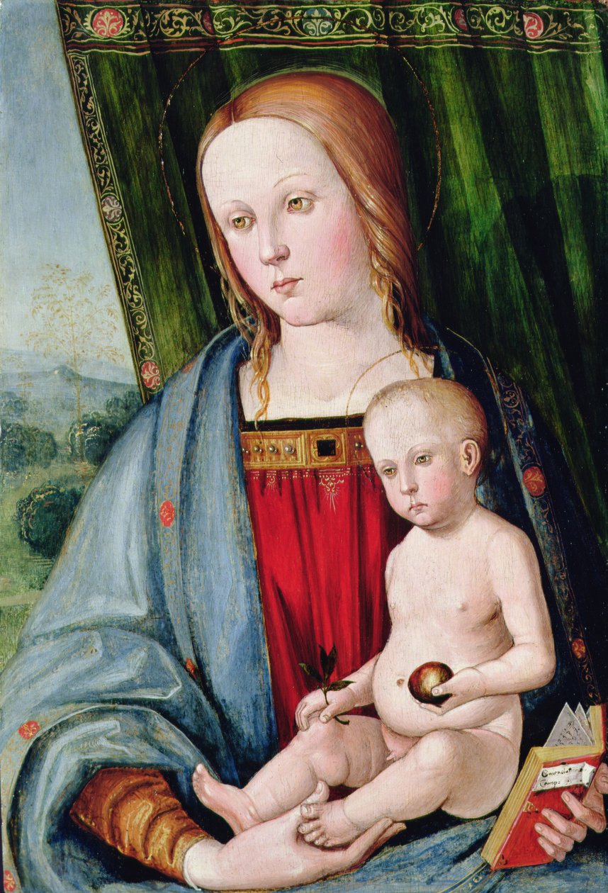 Jungfru och barn, efter 1494 (tempera med oljeglasyr på panel) av Galeazzo Campi
