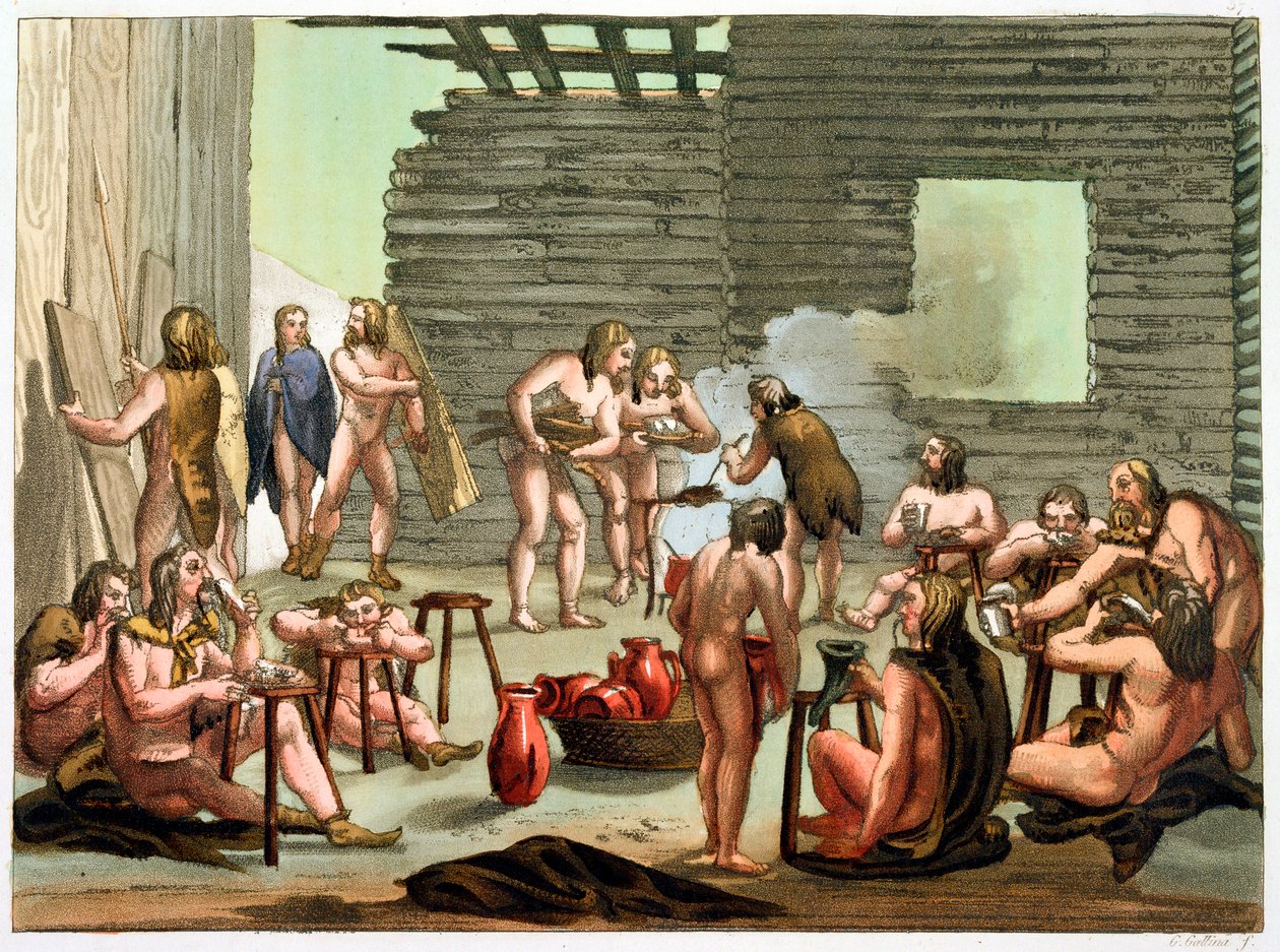 Ett gammalt keltiskt eller galliskt läger, ca 1800-18 av Gallo Gallina