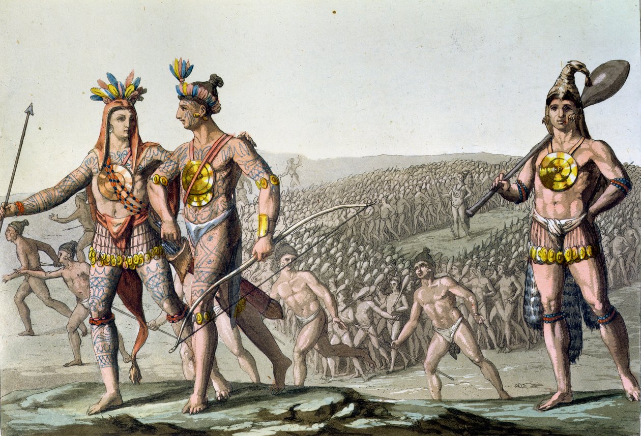 Floridas hövdingar på väg till kriget, ca 1820 av Gallo Gallina