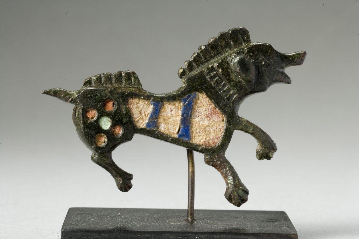 Fibula of a Boar, 2:a-3:e århundradet e.Kr. (brons med emaljinlägg) av Gallo Roman