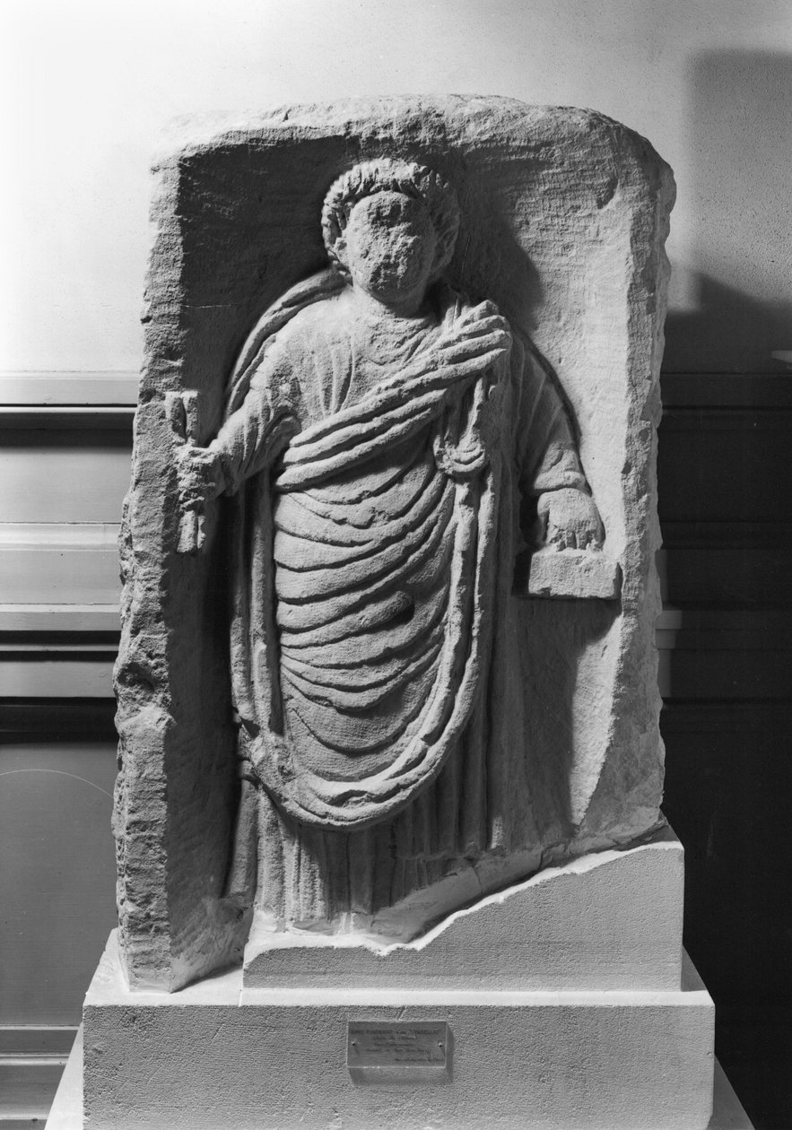 Begravningsstela av en notarie, från Deux-Sevres av Gallo Roman