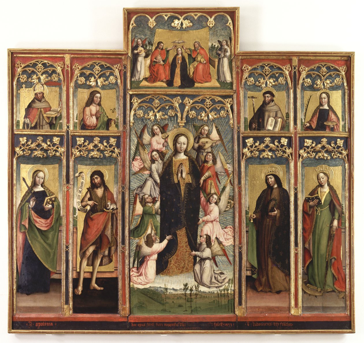Polyptyk av Jungfruns antagande, 1493 av Gandolfino da Roreto