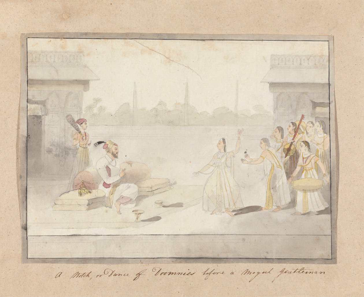 A Notch, or Dance of Dommies before a Moghul Gentleman av Gangaram Chintaman Tambat