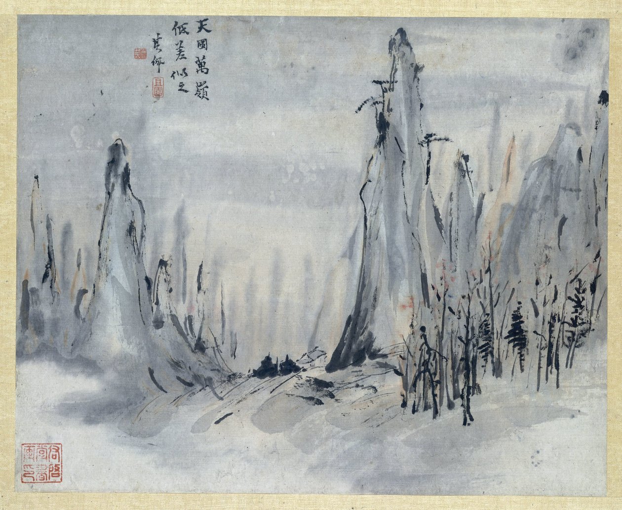 Målning av Gao Qipei