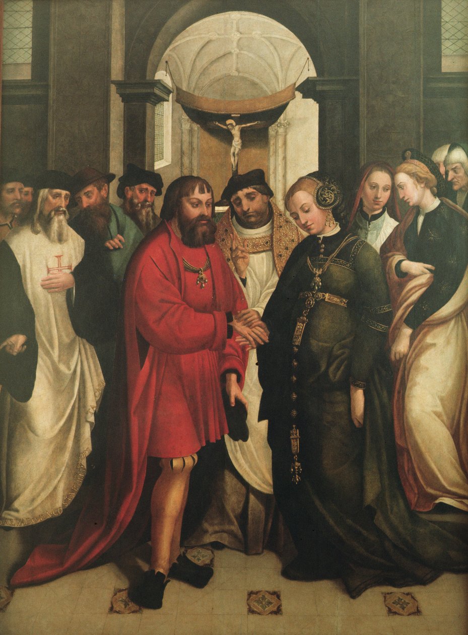 Sankt Aleixos bröllop av Manuel och Maria, 1541 av Garcia Fernandes
