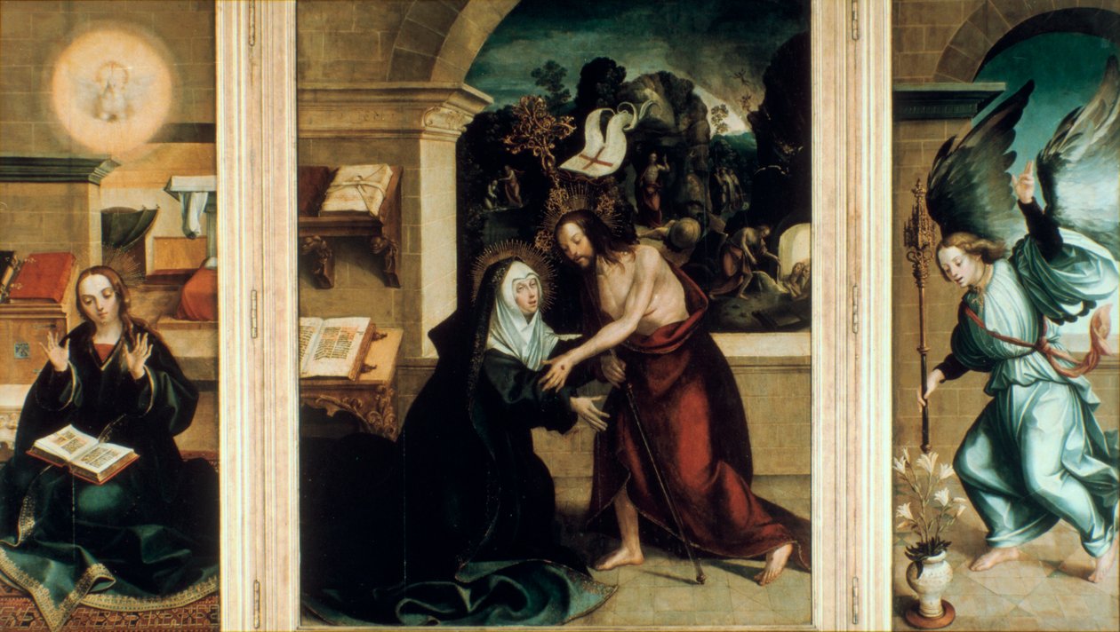 Kristi framträdande för jungfrun, 1531. av Garcia Fernandes