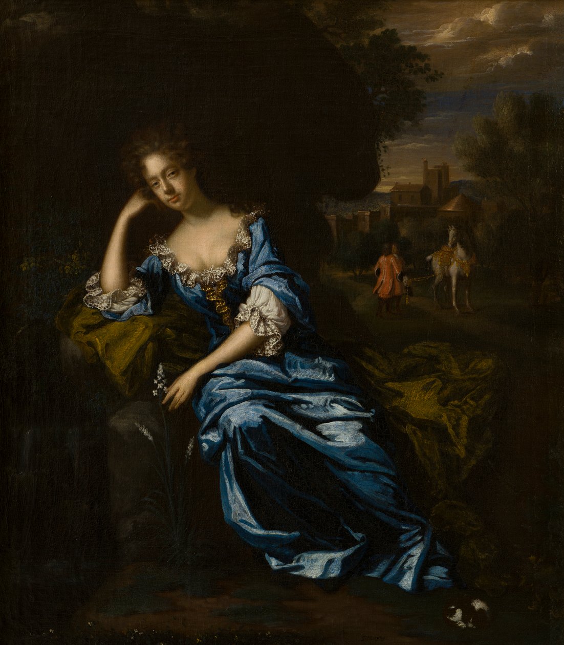 Porträtt av Ann Greville (1632/3-1699) grevinna av Kingston, ca 1680-99 (olja på duk) av Garrett Morphy