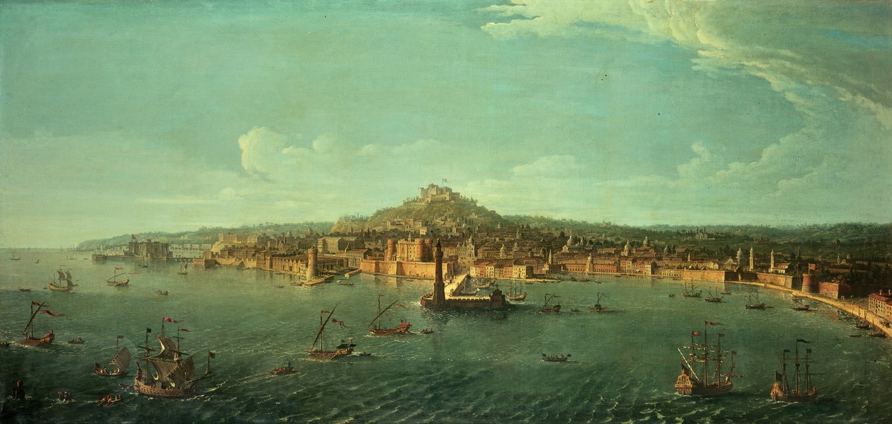 Utsikt över Neapel, 1600-talet av Gaspar van Wittel