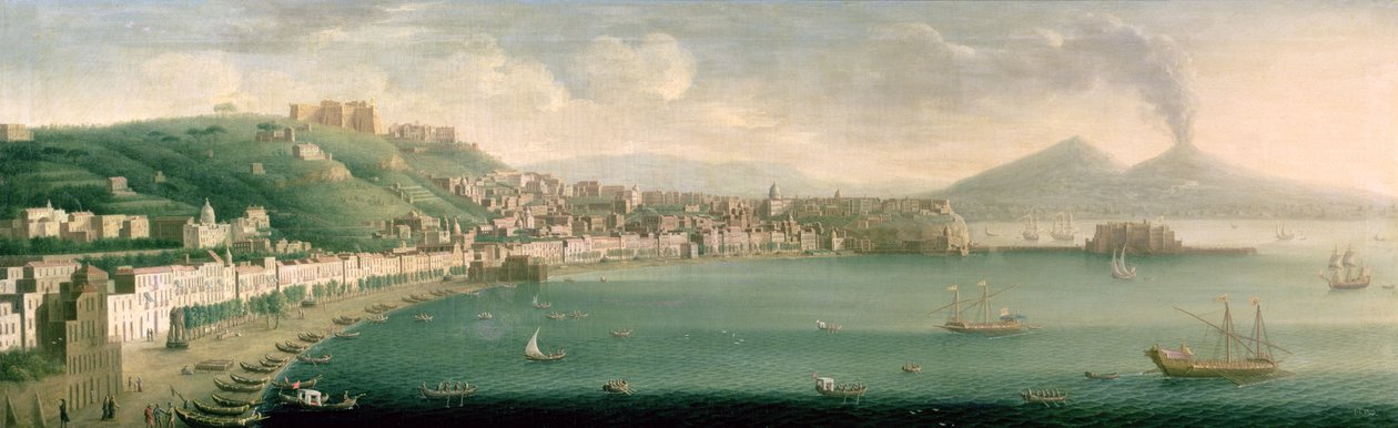 Utsikt över Neapel från väster, 1730 av Gaspar Butler