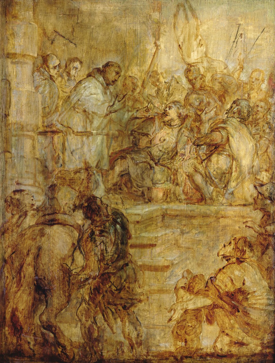 Vilhelm, hertig av Aquitaine, konverterad av St Bernard av Gaspar De Crayer
