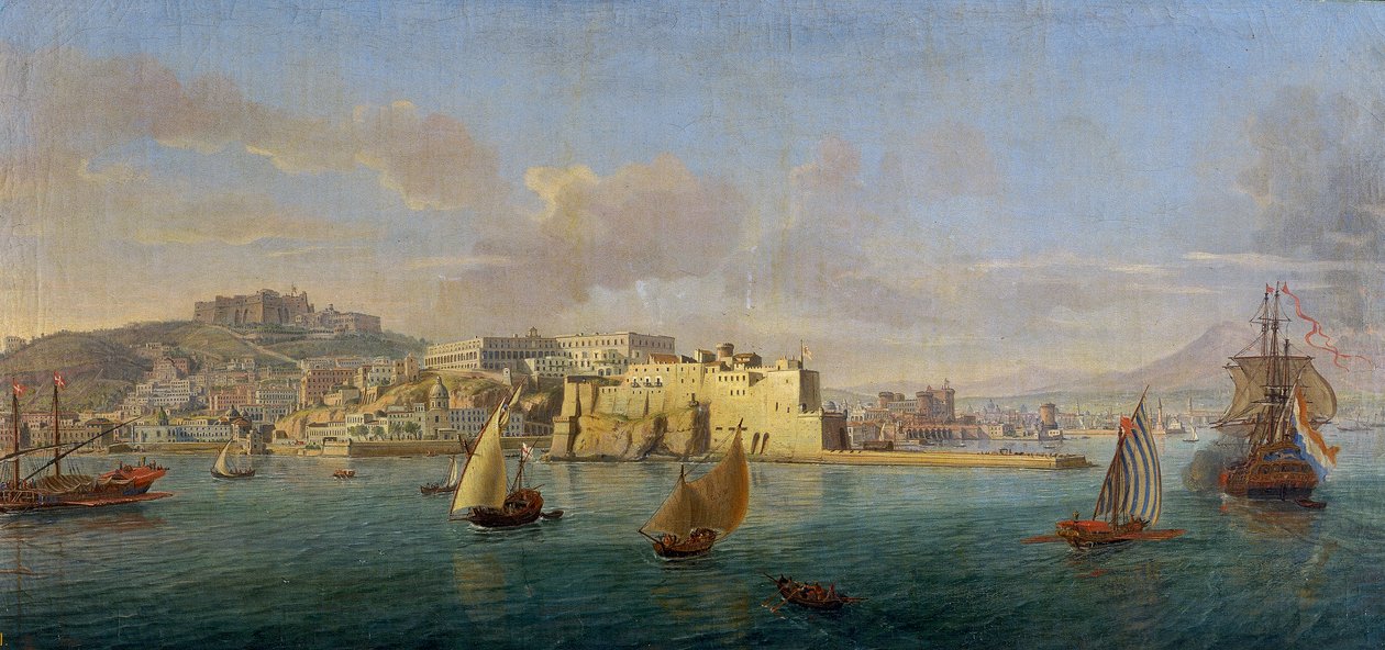 Utsikt över Neapel av Gaspar van Wittel
