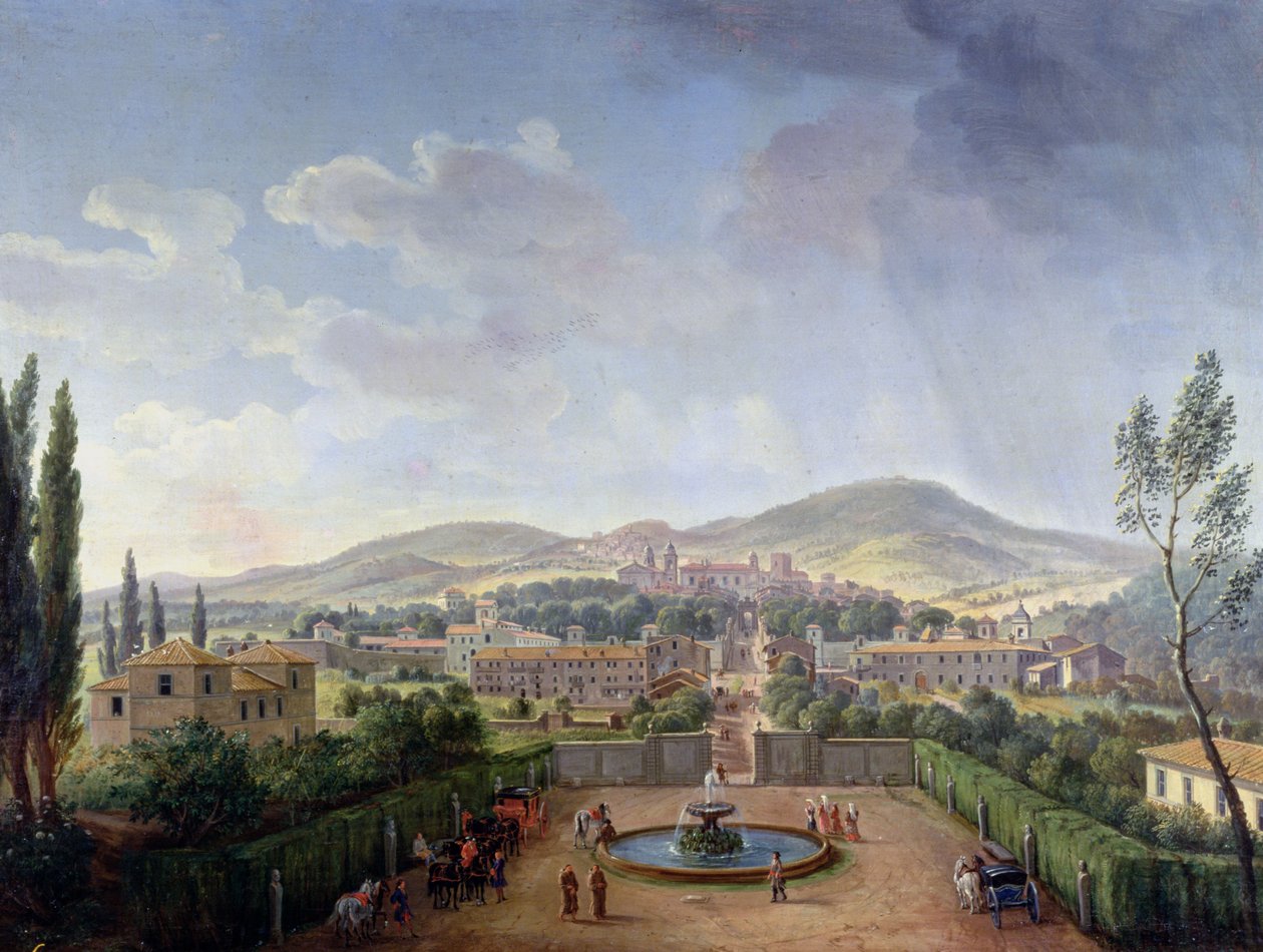 Vy över Marino, 1719 av Gaspar van Wittel